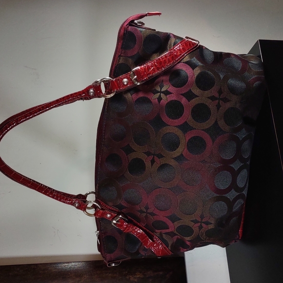 unknown Bags Jacquard Fabric Bag Wfaux Leather Trim Poshmark